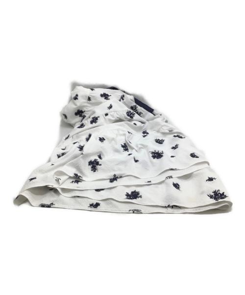 Snidel（スナイデル）Snidel (スナイデル) キャミソールワンピース ホワイト×ネイビーの古着・服飾アイテム