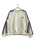 Needlesニードルズ）の古着「トラッククルーネックシャツ Track Crew Neck Shirt」｜オフホワイト×パープル