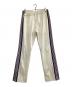 Needles（ニードルズ）の古着「ナロートラックパンツ　Narrow Track Pant」｜オフホワイト×パープル