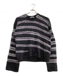 Acne studios（アクネ ストゥディオス）の古着「ニット」｜ブラック×パープル