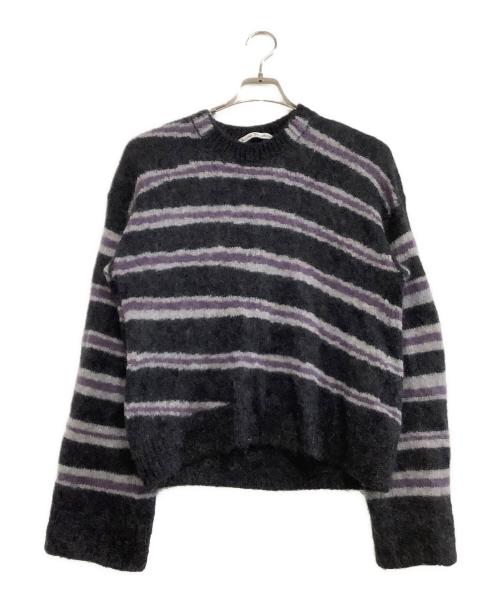 Acne studios（アクネ ストゥディオス）Acne studios (アクネ ストゥディオス) ニット ブラック×パープル サイズ:Sの古着・服飾アイテム