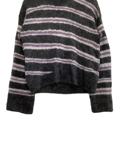 Acne studios（アクネ ストゥディオス）Acne studios (アクネ ストゥディオス) ニット ブラック×パープル サイズ:Sの古着・服飾アイテム