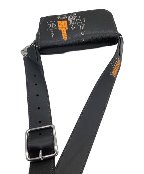 COACH（コーチ）COACH (コーチ) Jean-Michel Basquiat (ジャン ミシェル バスキア) ショルダーバッグ ブラック×オレンジの古着・服飾アイテム