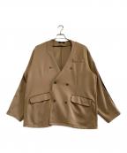 glambグラム）の古着「Line Jersey Jacket 24AW」｜ブラウン