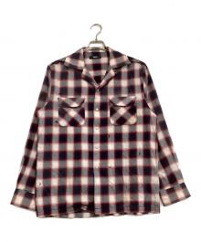 glamb（グラム）の古着「Damage Check Shirt 25SS」｜レッド×ネイビー