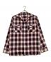 glamb（グラム）の古着「Damage Check Shirt 25SS」｜レッド×ネイビー