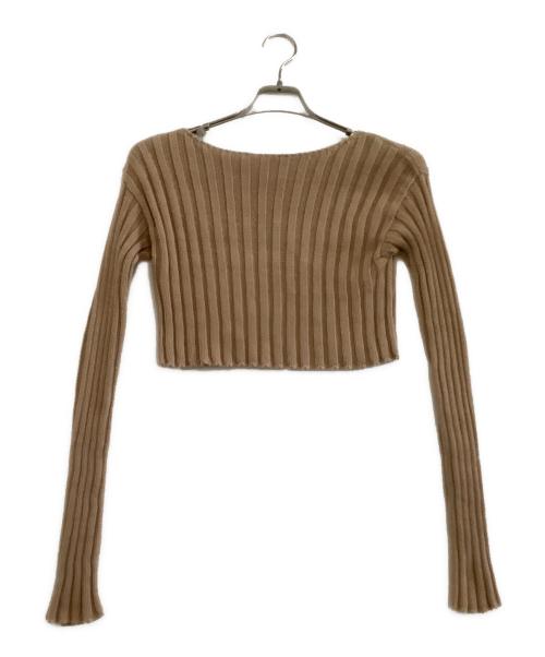 BASERANGE（ベースレンジ）BASERANGE (ベースレンジ) ケーブルニット ブラウン サイズ:XS 未使用品の古着・服飾アイテム