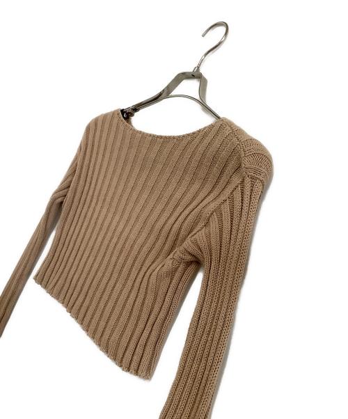 BASERANGE（ベースレンジ）BASERANGE (ベースレンジ) ケーブルニット ブラウン サイズ:XS 未使用品の古着・服飾アイテム