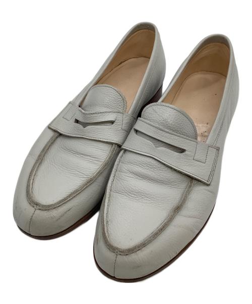 三陽山長（サンヨウヤマチョウ）三陽山長 (サンヨウヤマチョウ) ヒールローファー グレー サイズ:6 1/2の古着・服飾アイテム