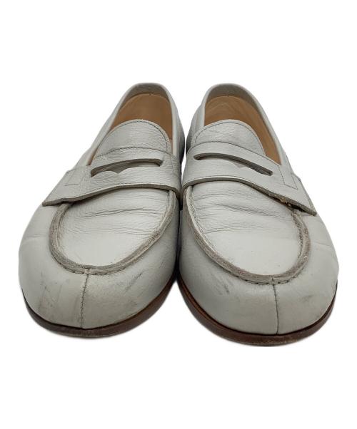 三陽山長（サンヨウヤマチョウ）三陽山長 (サンヨウヤマチョウ) ヒールローファー グレー サイズ:6 1/2の古着・服飾アイテム