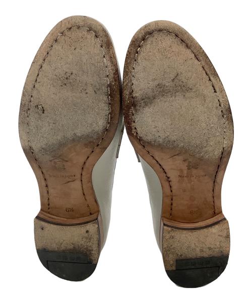 三陽山長（サンヨウヤマチョウ）三陽山長 (サンヨウヤマチョウ) ヒールローファー グレー サイズ:6 1/2の古着・服飾アイテム