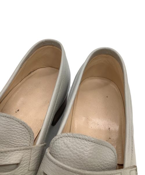 三陽山長（サンヨウヤマチョウ）三陽山長 (サンヨウヤマチョウ) ヒールローファー グレー サイズ:6 1/2の古着・服飾アイテム