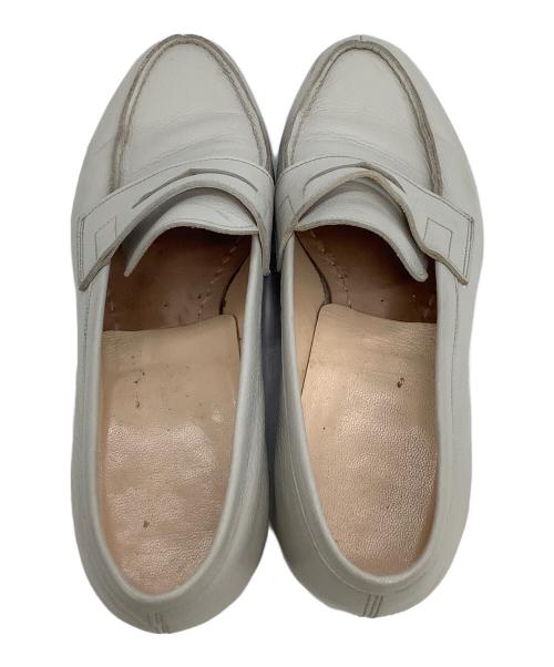 三陽山長（サンヨウヤマチョウ）三陽山長 (サンヨウヤマチョウ) ヒールローファー グレー サイズ:6 1/2の古着・服飾アイテム