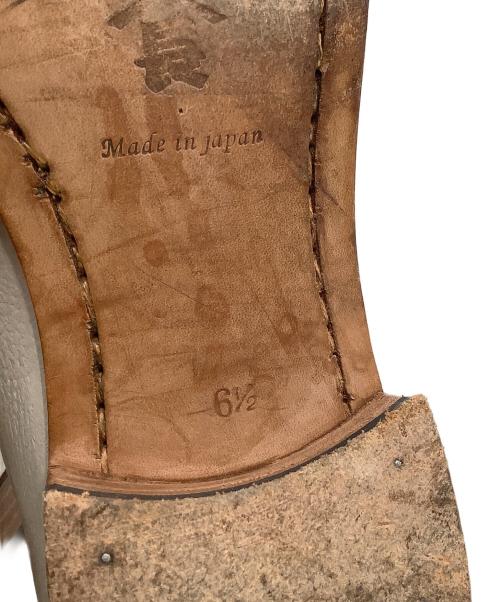 三陽山長（サンヨウヤマチョウ）三陽山長 (サンヨウヤマチョウ) ヒールローファー グレー サイズ:6 1/2の古着・服飾アイテム