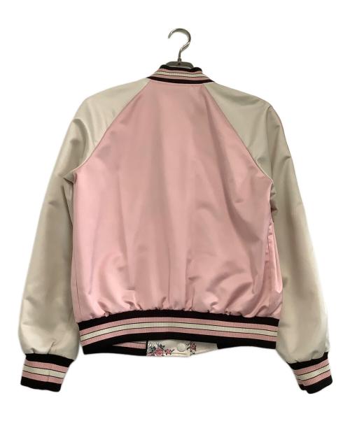 COACH（コーチ）COACH (コーチ) リバーシブルスタジャン ピンク×ホワイト サイズ:表記なしの古着・服飾アイテム