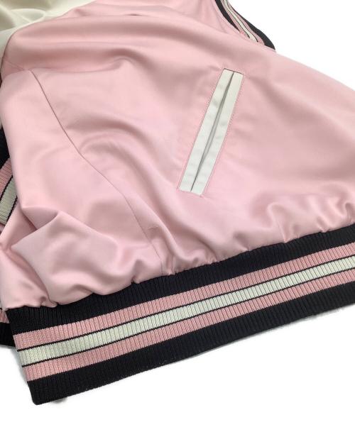 COACH（コーチ）COACH (コーチ) リバーシブルスタジャン ピンク×ホワイト サイズ:表記なしの古着・服飾アイテム