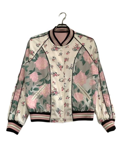 COACH（コーチ）COACH (コーチ) リバーシブルスタジャン ピンク×ホワイト サイズ:表記なしの古着・服飾アイテム