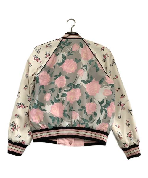 COACH（コーチ）COACH (コーチ) リバーシブルスタジャン ピンク×ホワイト サイズ:表記なしの古着・服飾アイテム