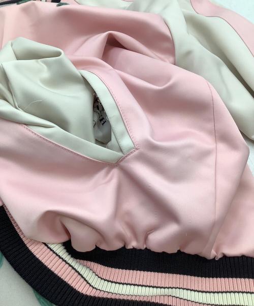 COACH（コーチ）COACH (コーチ) リバーシブルスタジャン ピンク×ホワイト サイズ:表記なしの古着・服飾アイテム