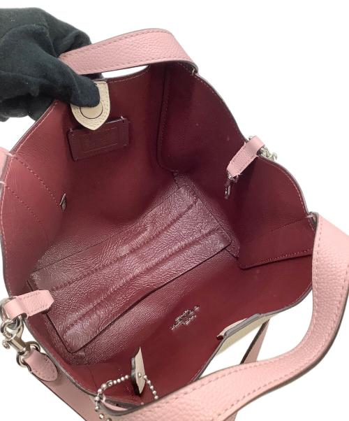 COACH（コーチ）COACH (コーチ) ハドリーホーボー21 ピンク×ブラウンの古着・服飾アイテム
