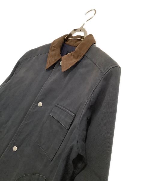 A.P.C.（アーペーセー）A.P.C. (アーペーセー) コーチジャケット ネイビー×ブラウン サイズ:Mの古着・服飾アイテム