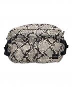 HEAD PORTERヘッドポーター）の古着「ウエストバッグ パイソン柄」｜ベージュ×ブラウン