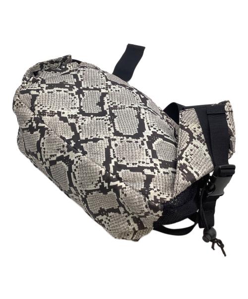 HEAD PORTER（ヘッドポーター）HEAD PORTER (ヘッドポーター) ウエストバッグ パイソン柄 ベージュ×ブラウンの古着・服飾アイテム