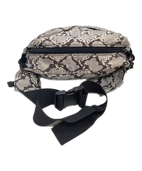 HEAD PORTER（ヘッドポーター）HEAD PORTER (ヘッドポーター) ウエストバッグ パイソン柄 ベージュ×ブラウンの古着・服飾アイテム