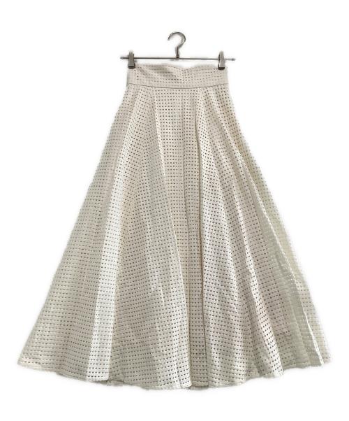 CLANE（クラネ）CLANE (クラネ) ドットメッシュスカート オフホワイト 未使用品の古着・服飾アイテム