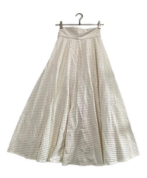 CLANE（クラネ）CLANE (クラネ) ドットメッシュスカート オフホワイト 未使用品の古着・服飾アイテム