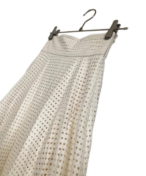 CLANE（クラネ）CLANE (クラネ) ドットメッシュスカート オフホワイト 未使用品の古着・服飾アイテム