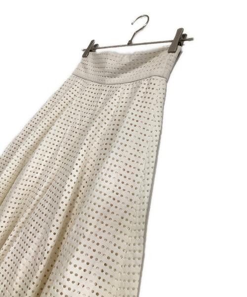 CLANE（クラネ）CLANE (クラネ) ドットメッシュスカート オフホワイト 未使用品の古着・服飾アイテム