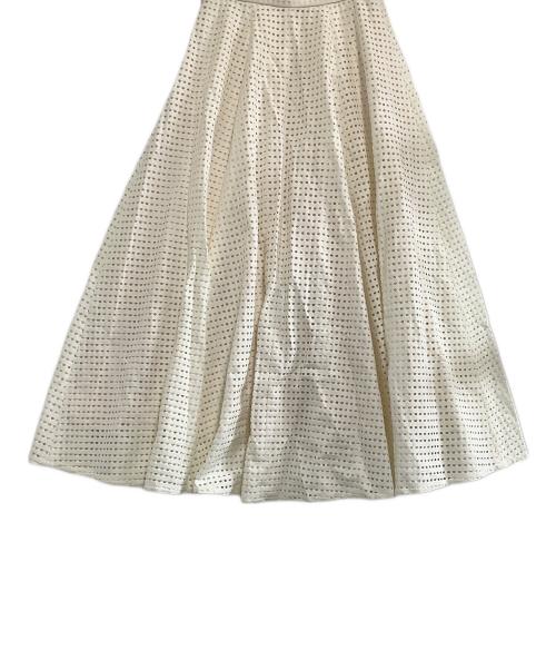 CLANE（クラネ）CLANE (クラネ) ドットメッシュスカート オフホワイト 未使用品の古着・服飾アイテム
