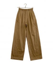 CLANE（クラネ）の古着「タックパンツ　	WOOL BASIC TUCK PANTS」｜ブラウン