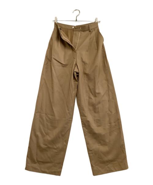 CLANE（クラネ）CLANE (クラネ) タックパンツ　	WOOL BASIC TUCK PANTS ブラウン 未使用品の古着・服飾アイテム
