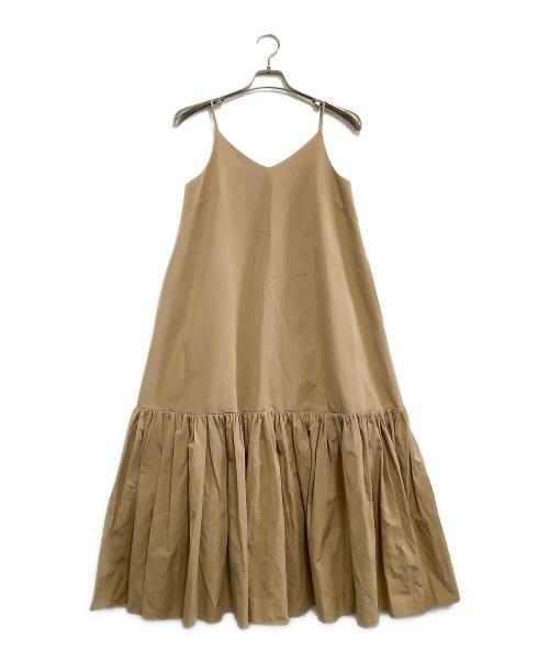 CLANE（クラネ）CLANE (クラネ) キャミソールワンピース 	VOLUME GATHER CAMISOLE DRESS ベージュ サイズ:1 未使用品の古着・服飾アイテム
