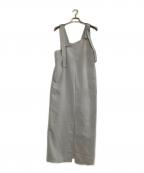 CLANEクラネ）の古着「サロペットワンピース」｜ライトグレー