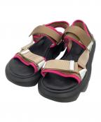 MANAマナ）の古着「ベルクロサンダル」｜ブラウン×ピンク