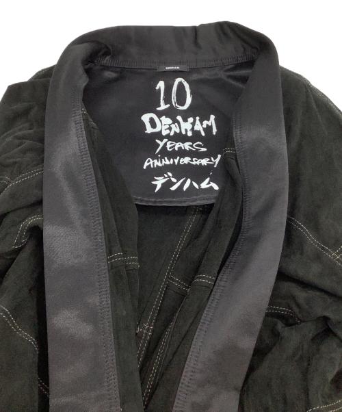Denham（デンハム）Denham (デンハム) スウェードキモノジャケット　10 DENHAM YEAR ANNIVERSARY ブラック サイズ:Lの古着・服飾アイテム
