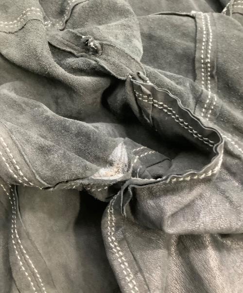 Denham（デンハム）Denham (デンハム) スウェードキモノジャケット　10 DENHAM YEAR ANNIVERSARY ブラック サイズ:Lの古着・服飾アイテム