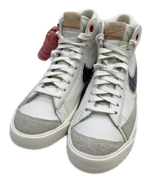 NIKE（ナイキ）NIKE (ナイキ) Denham (デンハム) ミッドカットスニーカー BLAZER MID '77 ホワイト×ネイビー サイズ:28の古着・服飾アイテム