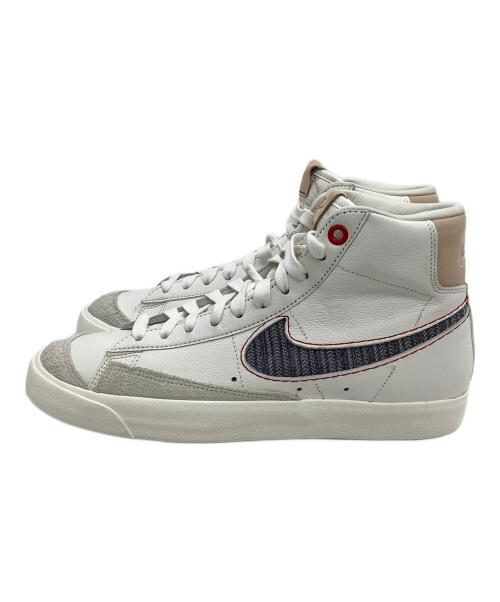 NIKE（ナイキ）NIKE (ナイキ) Denham (デンハム) ミッドカットスニーカー BLAZER MID '77 ホワイト×ネイビー サイズ:28の古着・服飾アイテム
