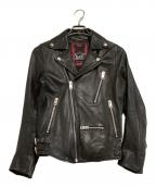 DIESELディーゼル）の古着「ダブルライダースジャケット」｜ブラック