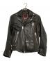 DIESEL（ディーゼル）の古着「ダブルライダースジャケット」｜ブラック