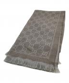 GUCCIグッチ）の古着「ストール GG」｜ブラウン×グレー