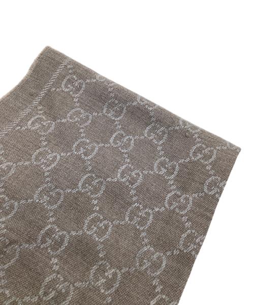 GUCCI（グッチ）GUCCI (グッチ) ストール GG ブラウン×グレーの古着・服飾アイテム