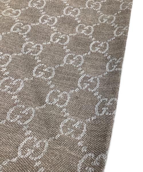 GUCCI（グッチ）GUCCI (グッチ) ストール GG ブラウン×グレーの古着・服飾アイテム