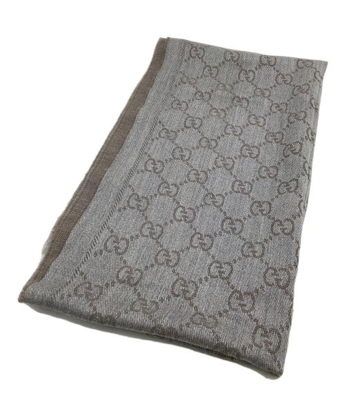 GUCCI（グッチ）GUCCI (グッチ) ストール GG ブラウン×グレーの古着・服飾アイテム