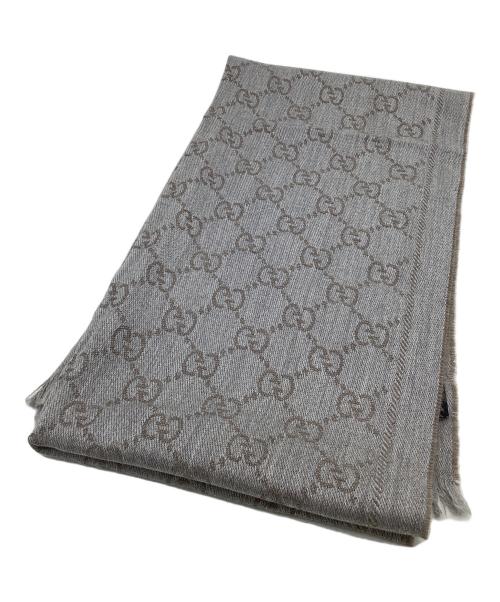 GUCCI（グッチ）GUCCI (グッチ) ストール GG ブラウン×グレーの古着・服飾アイテム