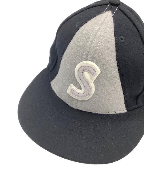 CA4LA（カシラ）CA4LA (カシラ) EBBETS FIELD FLANNELS (エベッツフィールドフランネルズ) キャップ ブラック×グレー サイズ:Mの古着・服飾アイテム